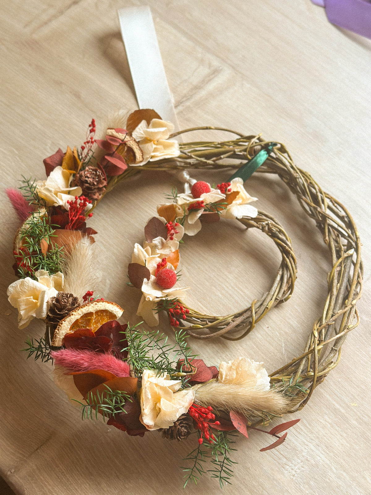 Demi-couronne fleurie